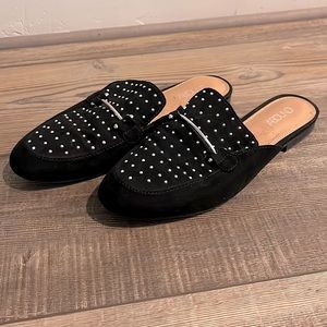 Studded Suede Mules